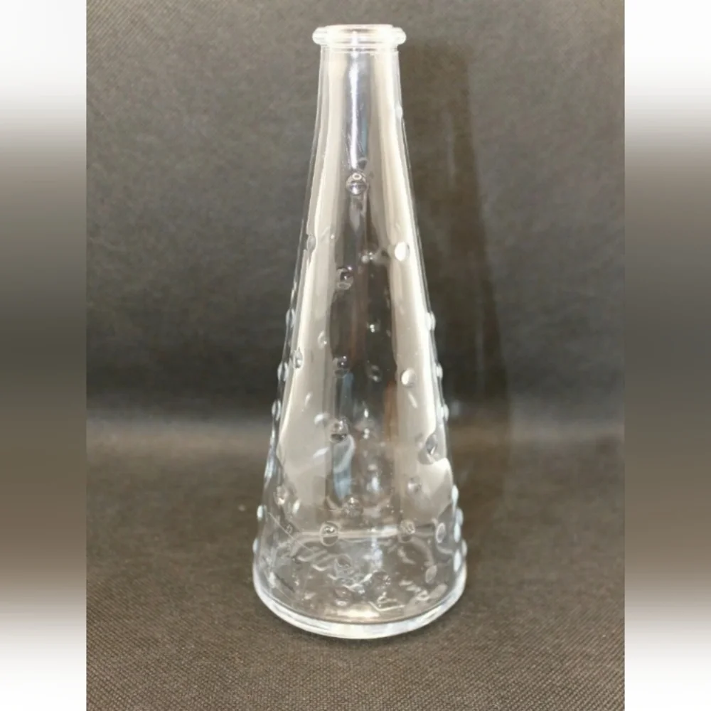 Ikea Emma Dafnas Clear Glass Vase Hobnail Pattern Poland 16795 7.25